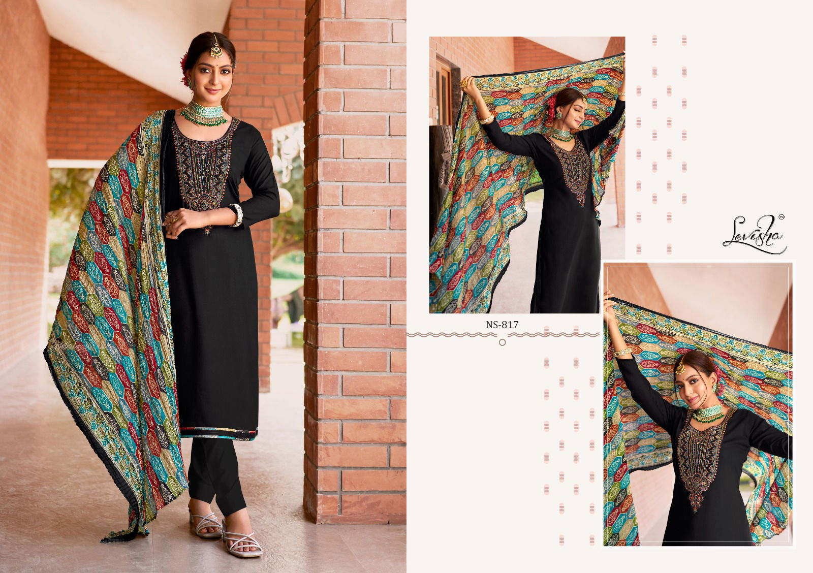 Nivisha Vol 8 By Levisha Rayon Embroidery Dress Material Wholesale Shop In Surat
